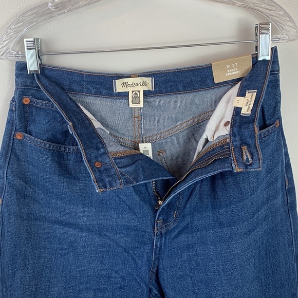 Madewell Baggy Straight Jeans in Dark Worn Indigo Wash NWT - Picture 9 of 12